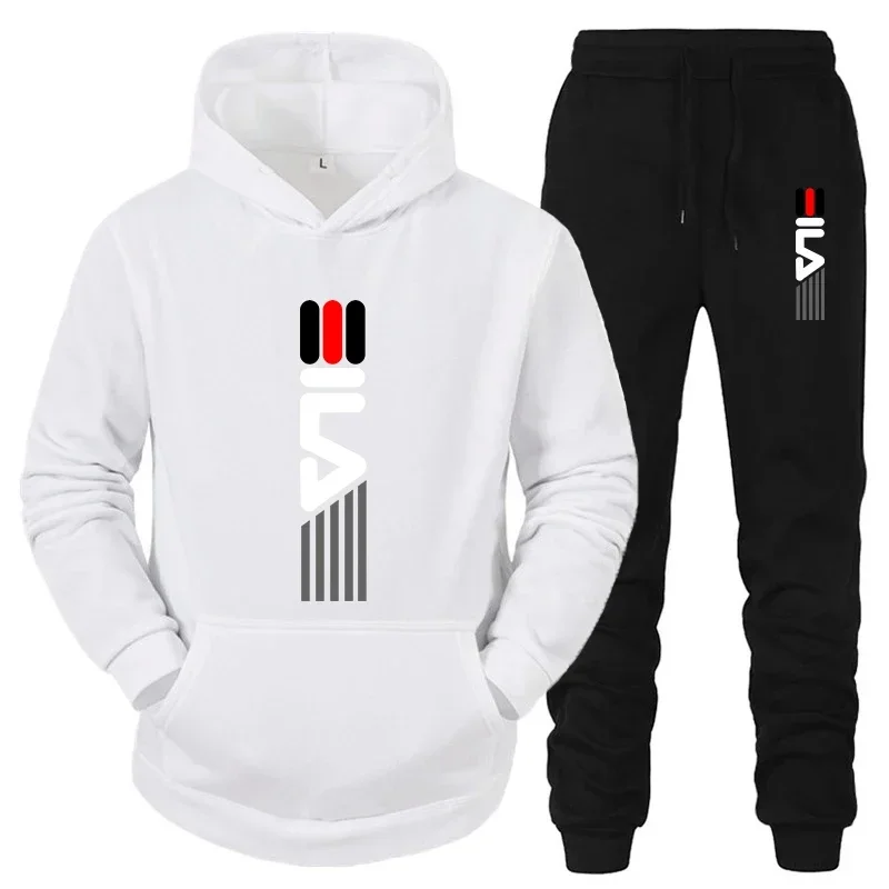 Street Fashion Outfit - Conjunto de Moletom Masculino com Capuz