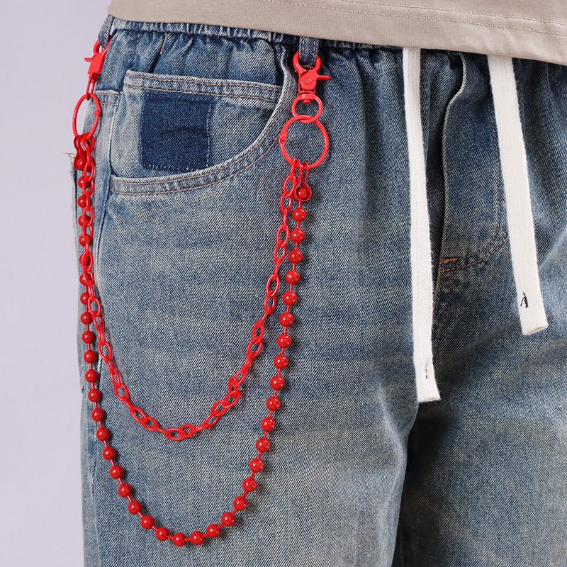 Street Fashion Jewelry - Corrente de Cintura Multicamadas com Contas