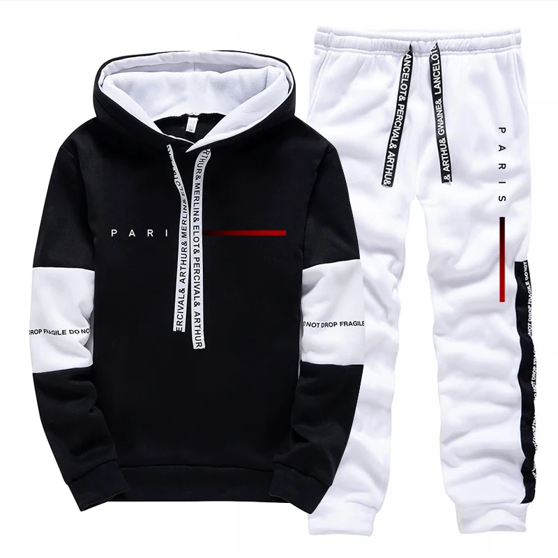 Street Fashion Outfit - Conjunto Masculino de Moletom com Capuz