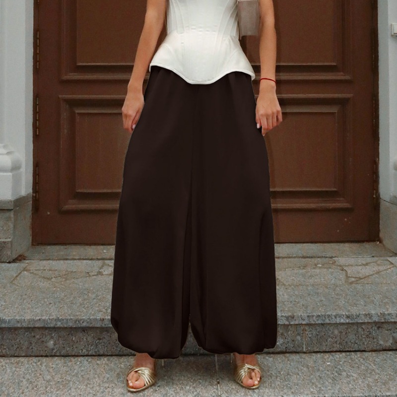 Street Fashion Vogue - Calças Harem de Cetim Femininas 2026:
