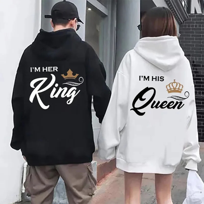 Queen Street Fashion - Moletom de casal de manga comprida