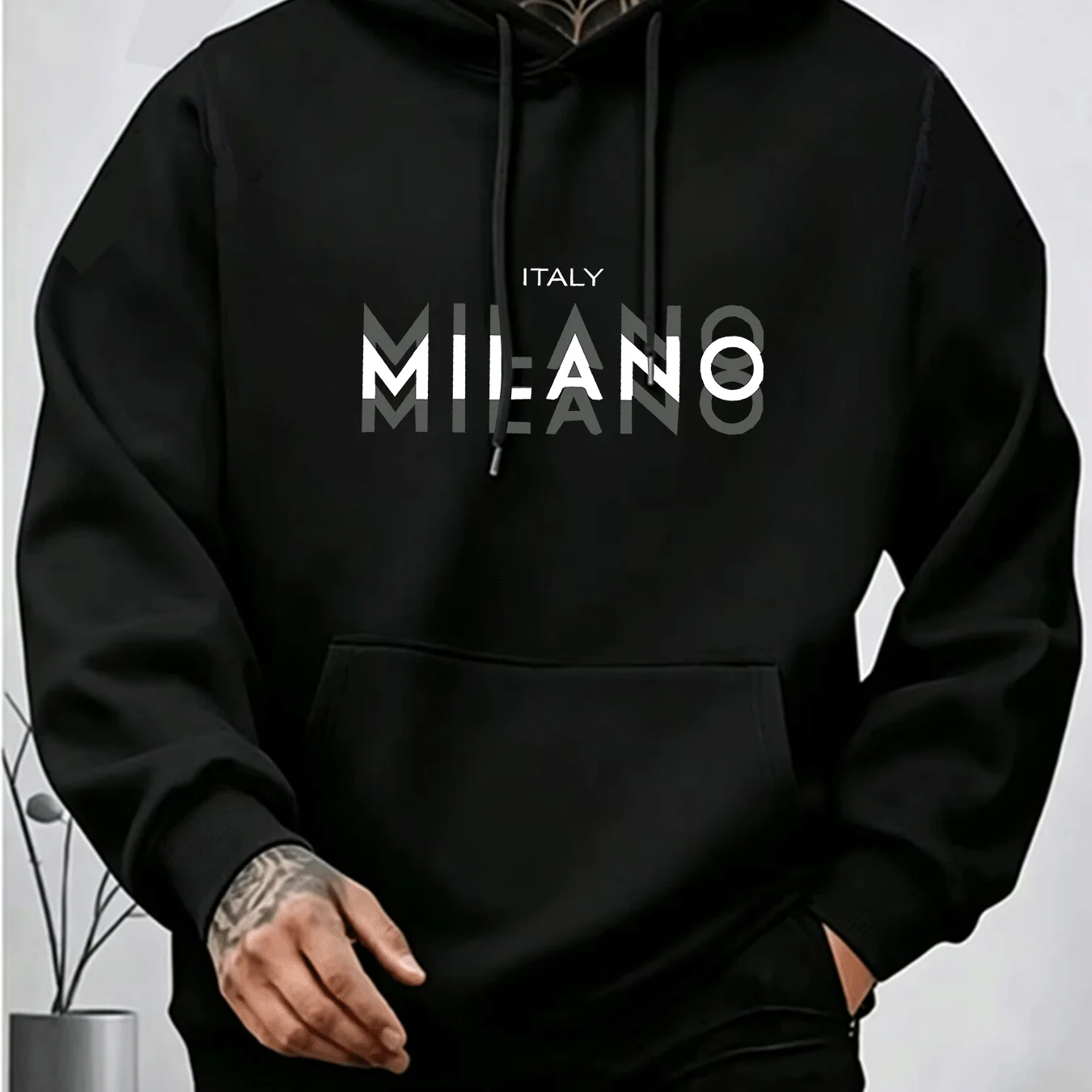 Street Fashion Milano - Moletom Masculino MILANO com Estampa de