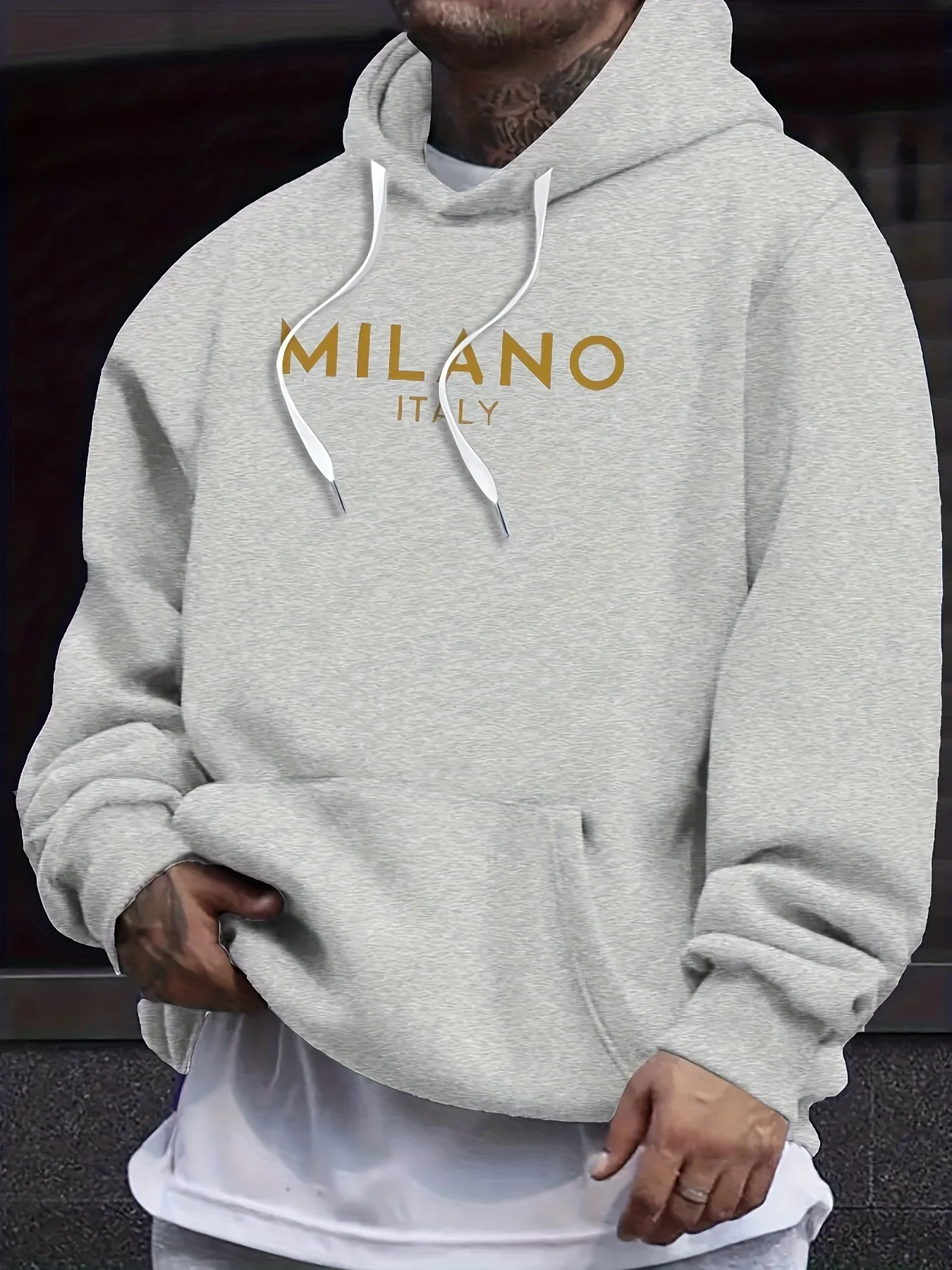 Street Fashion Milano - Moletom com capuz para outono e