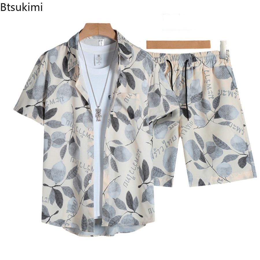 Street Fashion Outfit - Conjunto de Camisa Masculina de Manga