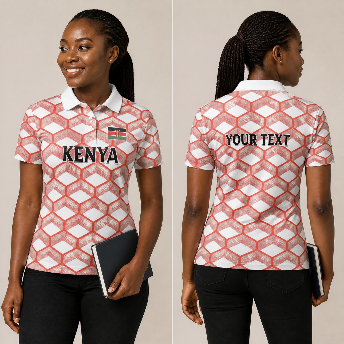 Street Fashion Kenya - Camisa Polo Feminina de Verão do
