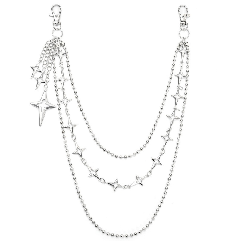 Street Fashion Jewelry - Corrente de Cintura Feminina Punk Hip