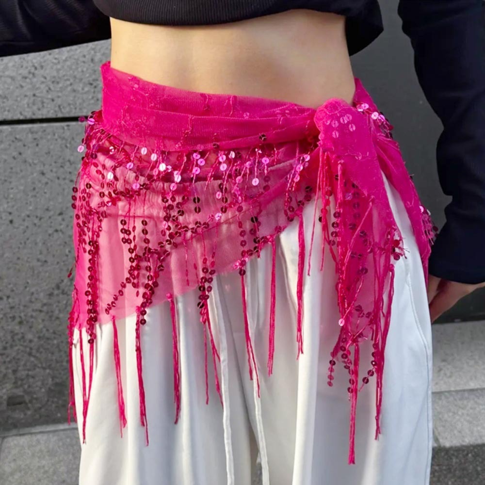 Street Fashion India - Moda lantejoulas cinto de dança do