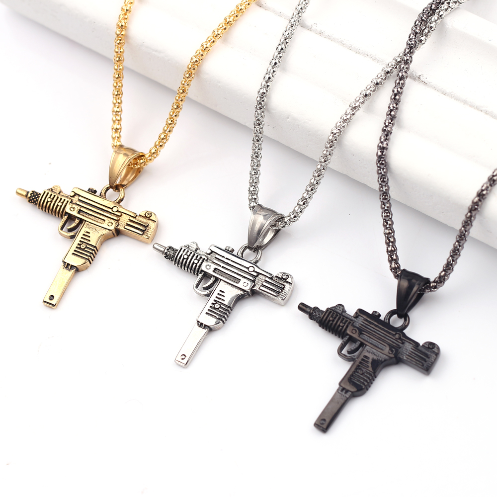 Colar Pingente de Arma de Fogo - Street Fashion Jewelry avaliação e preço