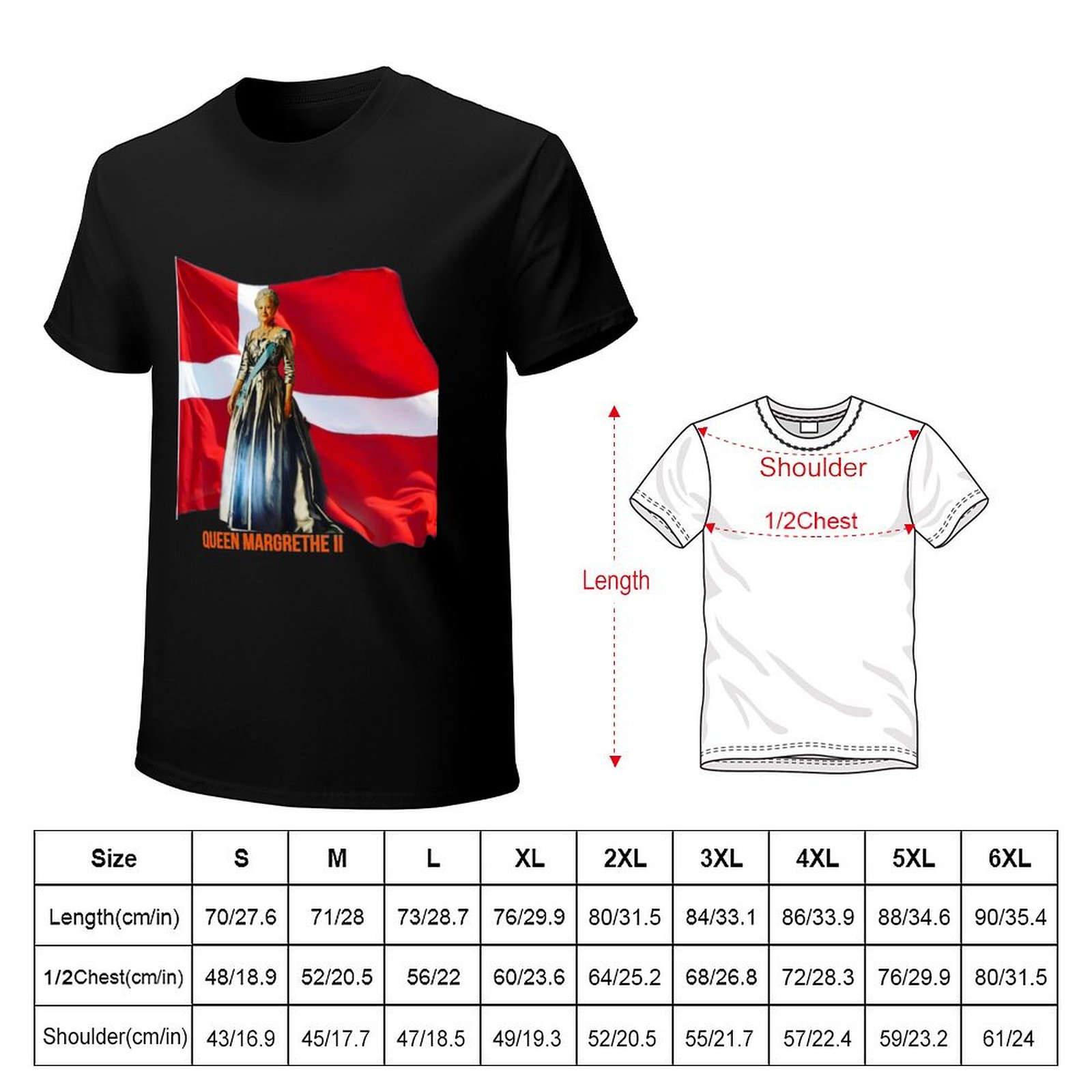 Camiseta Queen Margrethe II, M - Queen Street Fashion avaliação e preço