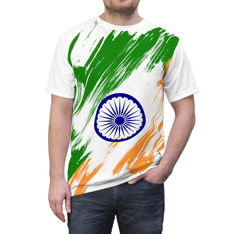 India Flag Print T-shirt Men's - Street Fashion India avaliação e preço
