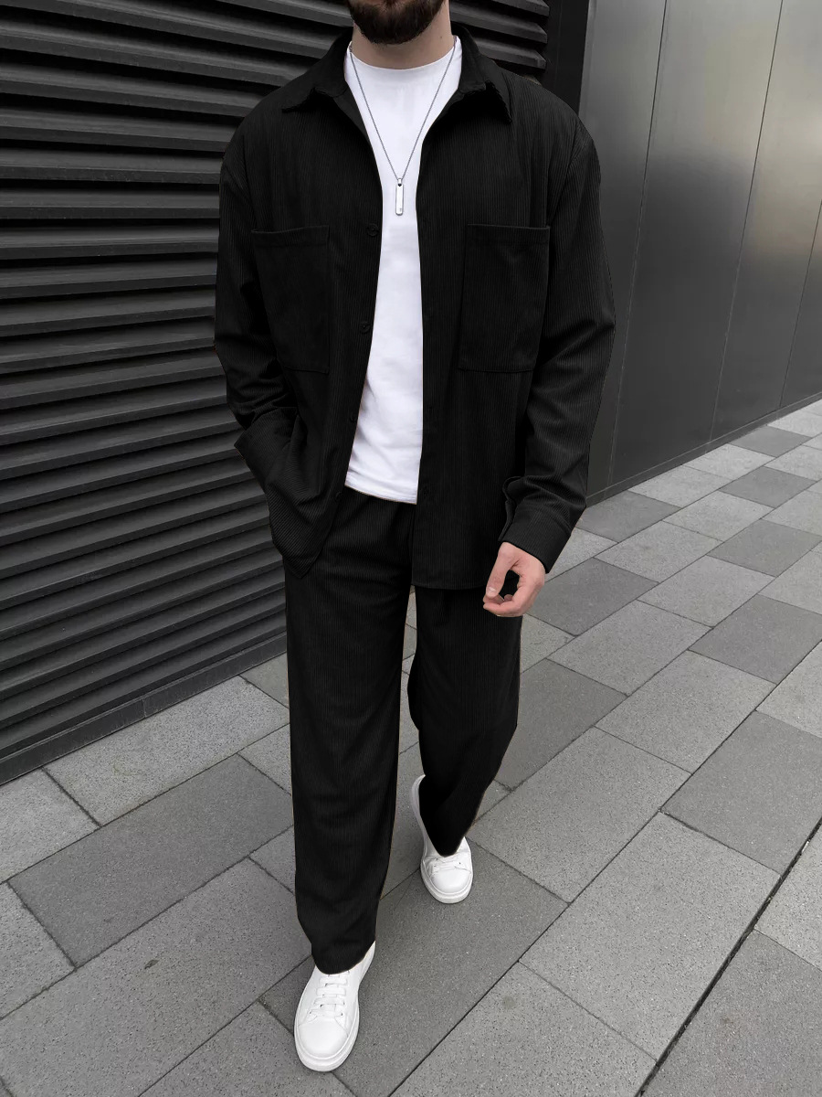 Conjunto masculino de duas peç - Street Fashion Outfit avaliação e preço