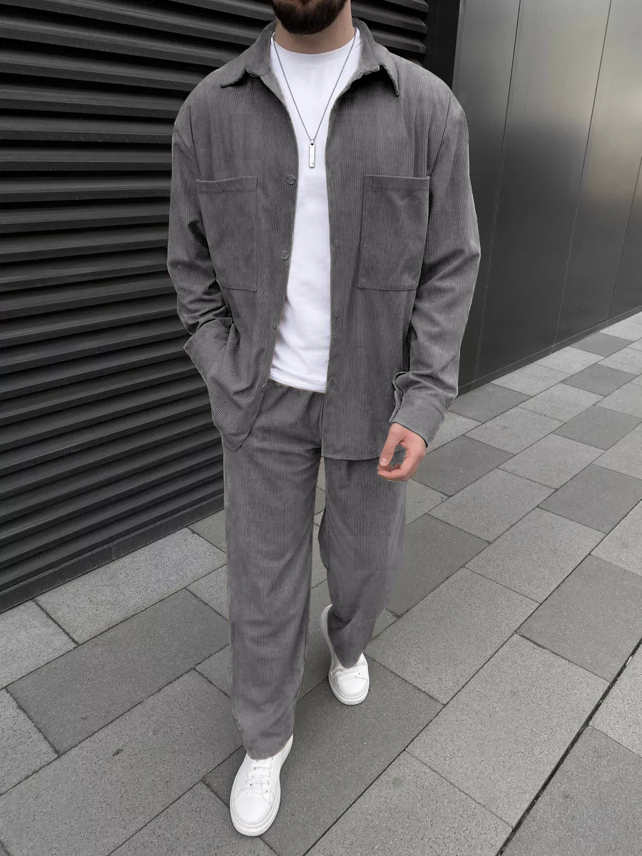 Conjunto masculino de duas peç - Street Fashion Outfit avaliação e preço