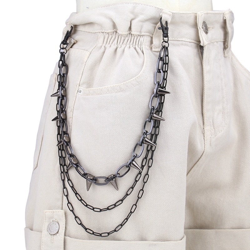 Hip hop punk rock calças de me - Street Fashion Jewelry avaliação e preço