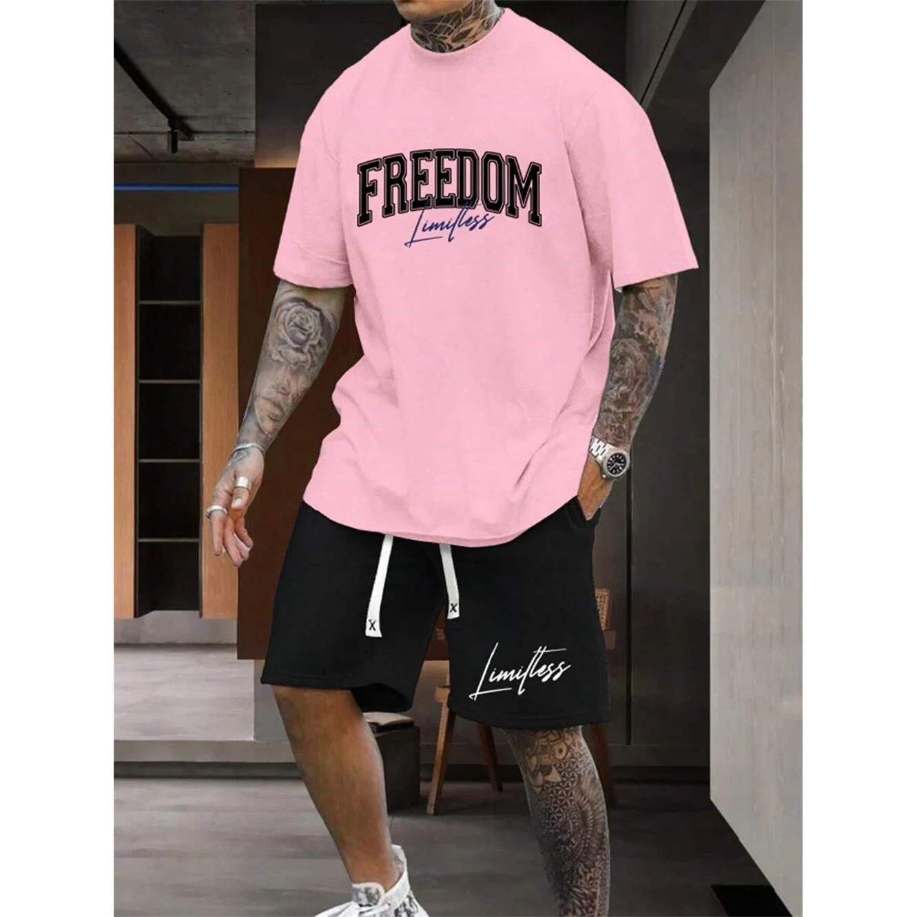 Conjunto Masculino de Verão em - Street Fashion Outfit avaliação e preço