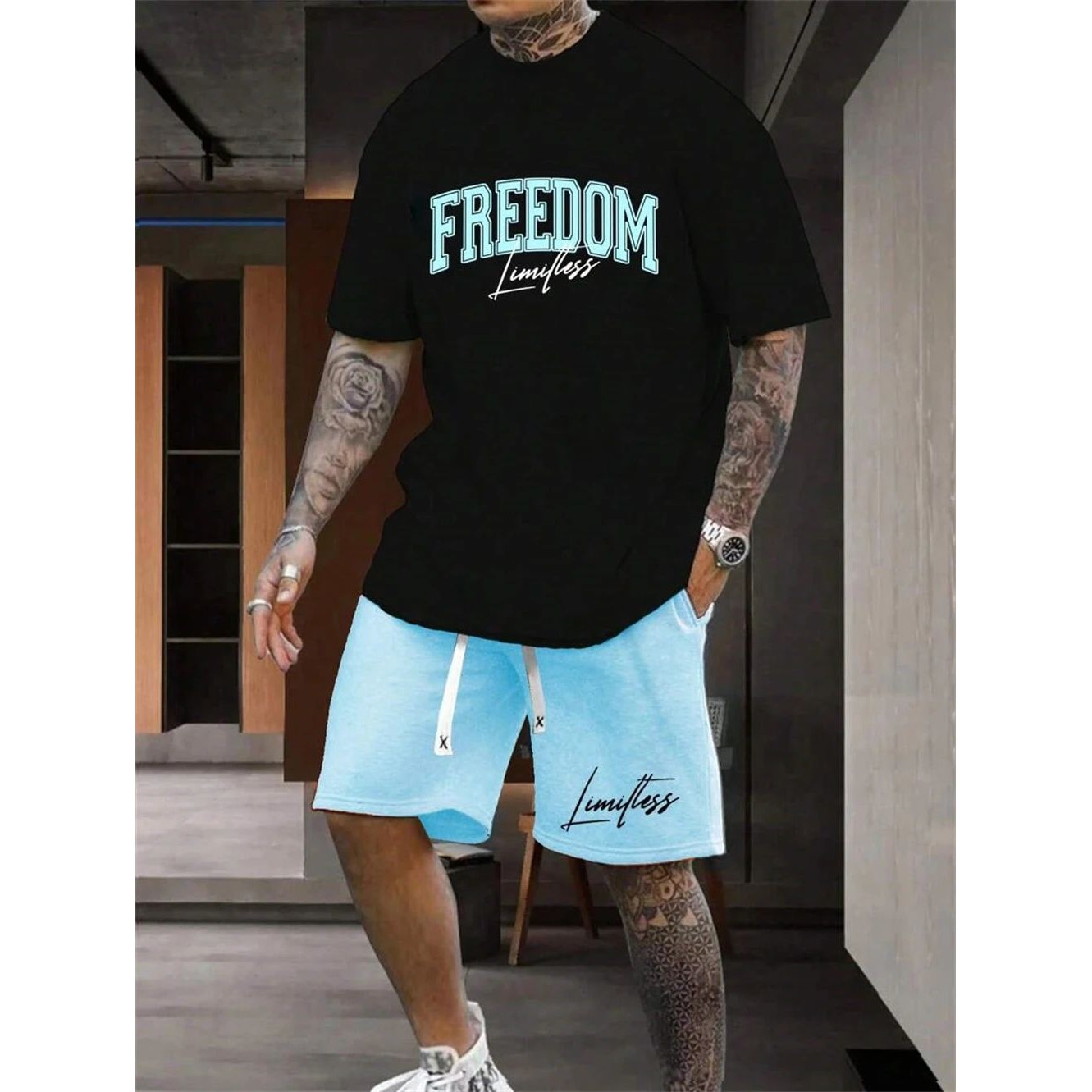 Conjunto Masculino de Verão em - Street Fashion Outfit avaliação e preço